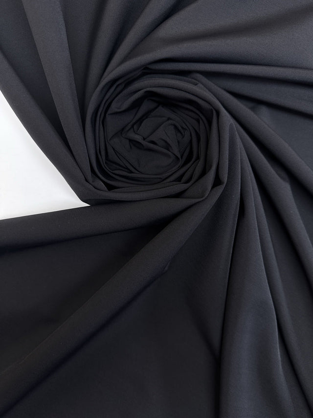Wool Polyamide Suiting Black
