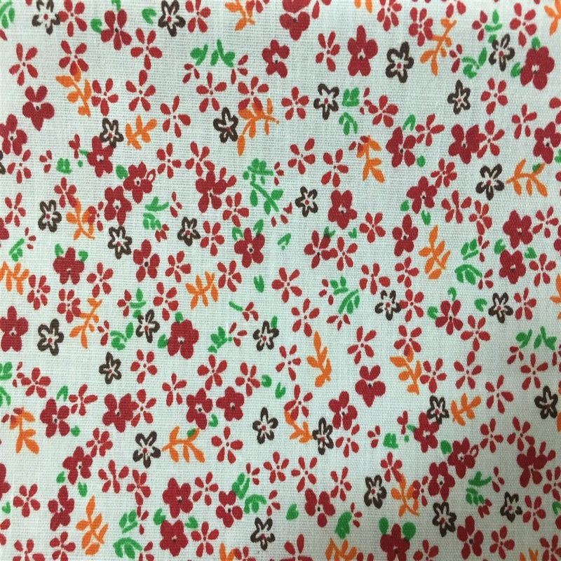Small Floral Print Poly Cotton Fabric - Small Floral, 59" Width (1 Yard)