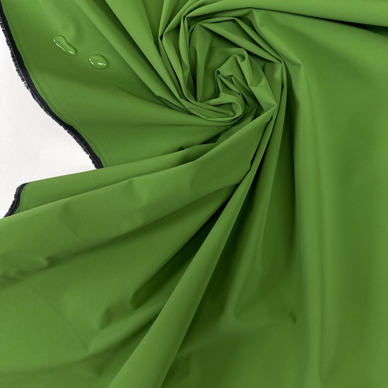 Cotton Polyurethane Jacket Fabric Green-Blue