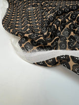Polyester Chiffon Geometric Print Black Brown