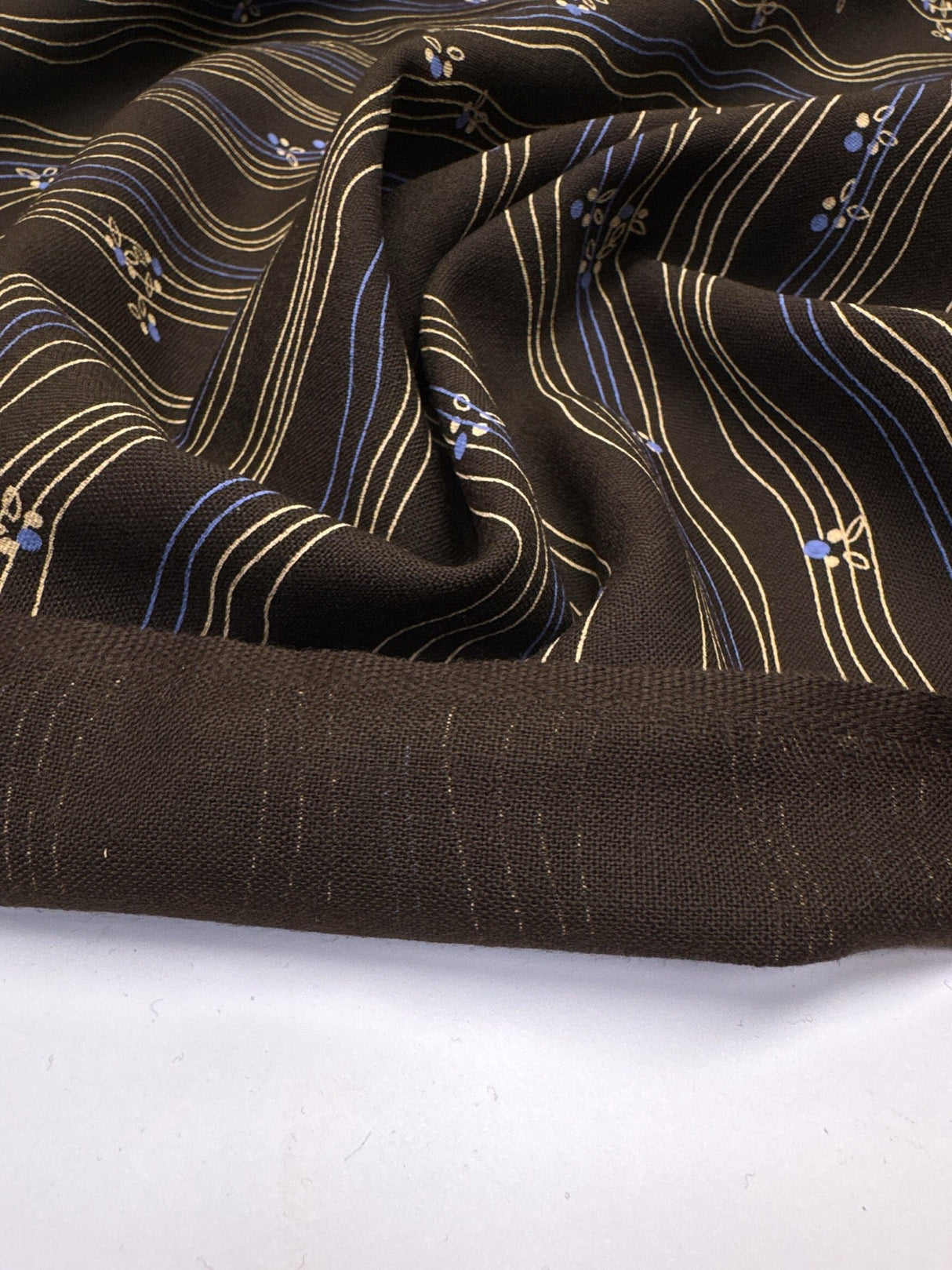Wool Printed Shades White Striped
