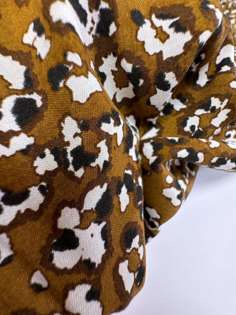 Viscose Staple Printed Brown Beige