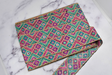 Embroidered Trim Multi-Color Beaded 2.25"