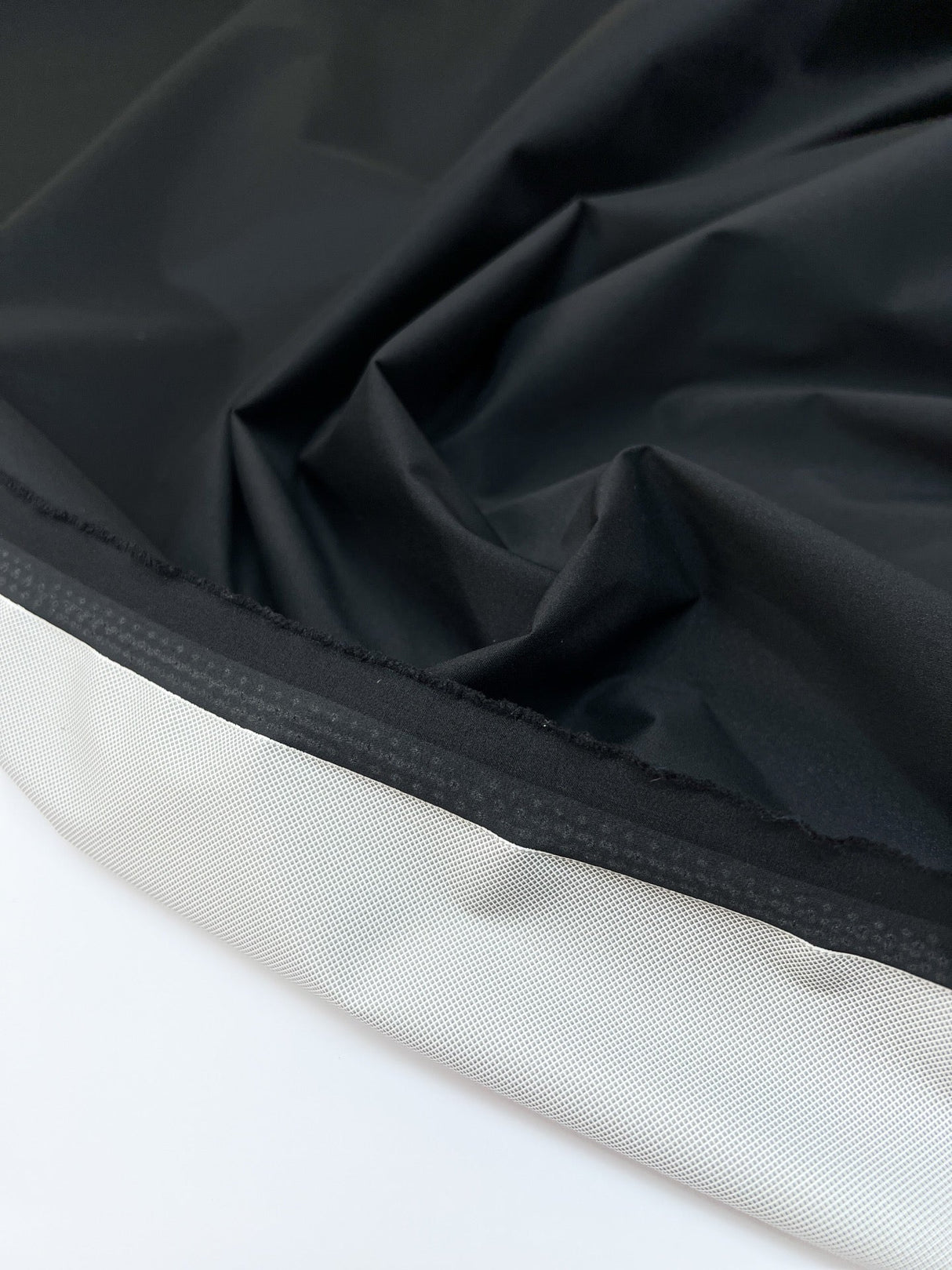 Black Polyamide Jacket Fabric