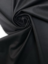 Wool Twill Black Fused Fabric