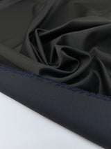 Wool Changeant Satin Weave Fabric Blue Black