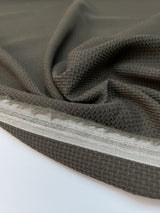 Gray Wool Elastane Fabric