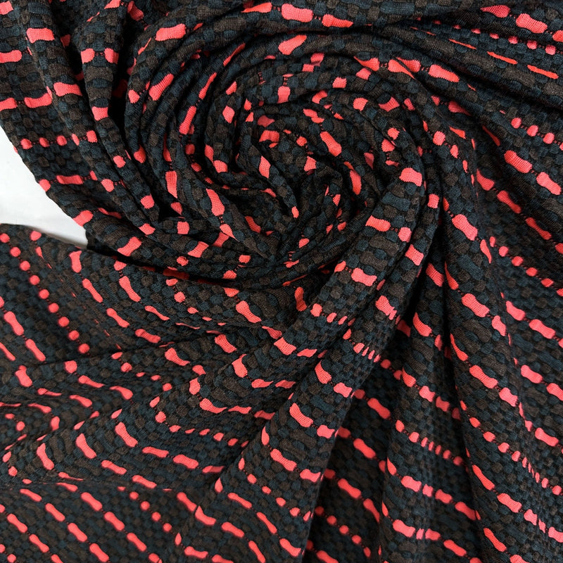 Cotton Elastane Jacquard Striped Fabric