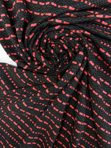 Cotton Elastane Jacquard Striped Fabric