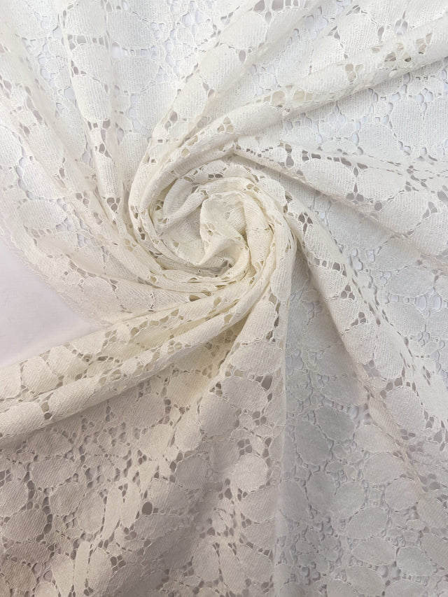 Cotton Guipure Lace White