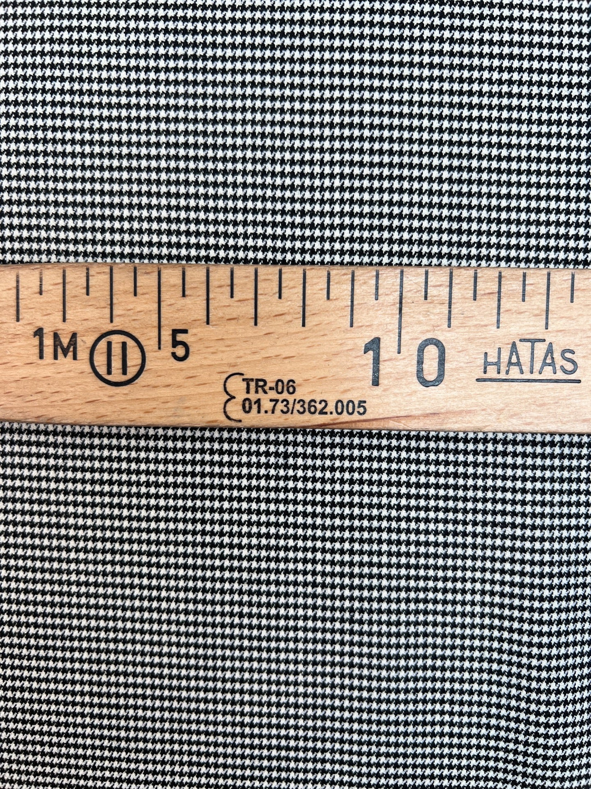 Wool Houndstooth Suit Fabric Gray
