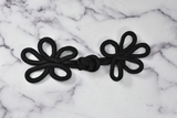 Frog Button Black Floral Heavy-Duty