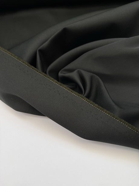 Wool Blend Jacquard Fabric Brown