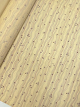 Printed Beige Wool Fabric