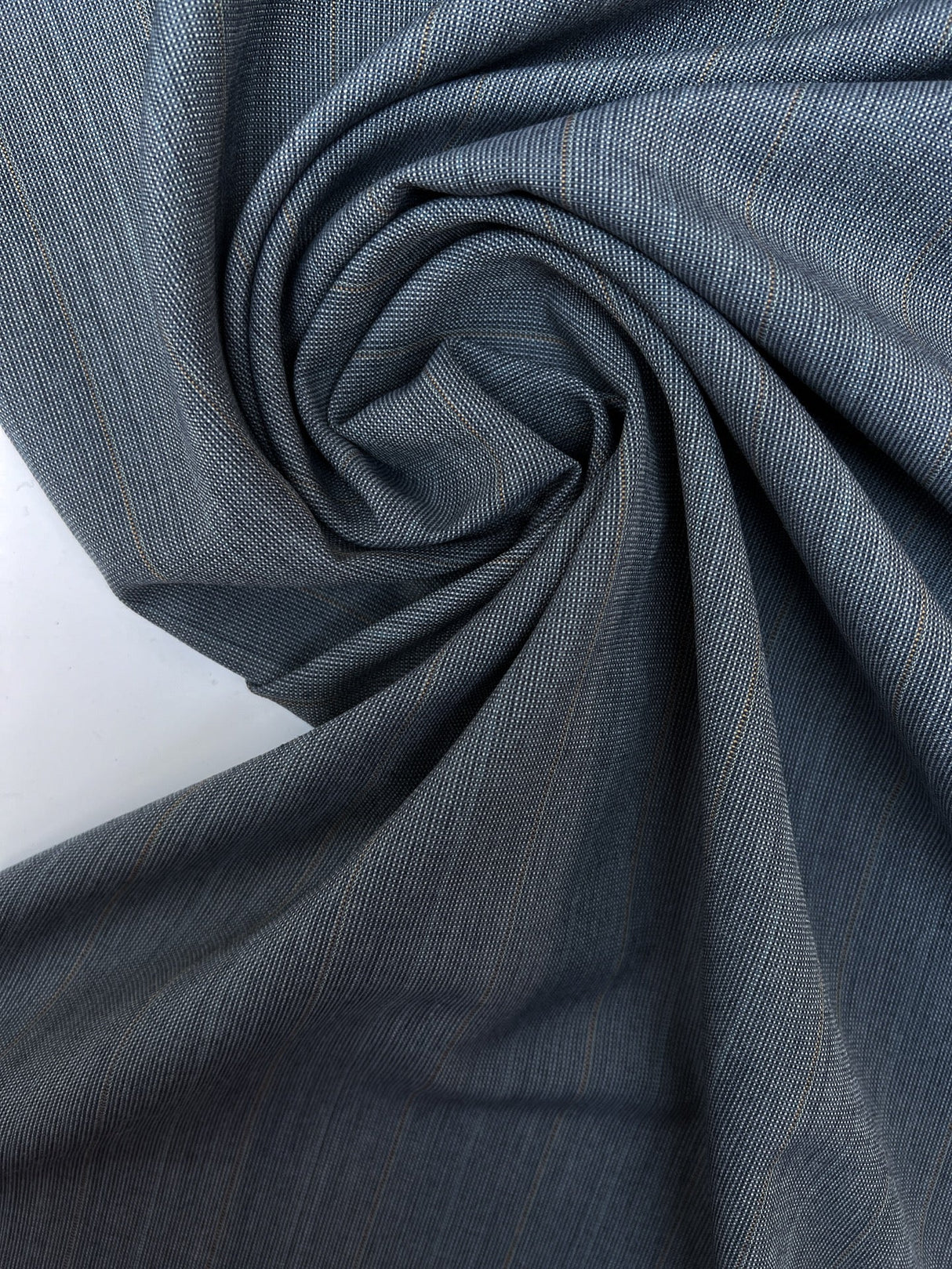 Wool Polyester Suit Fabric Checked Brown Blue