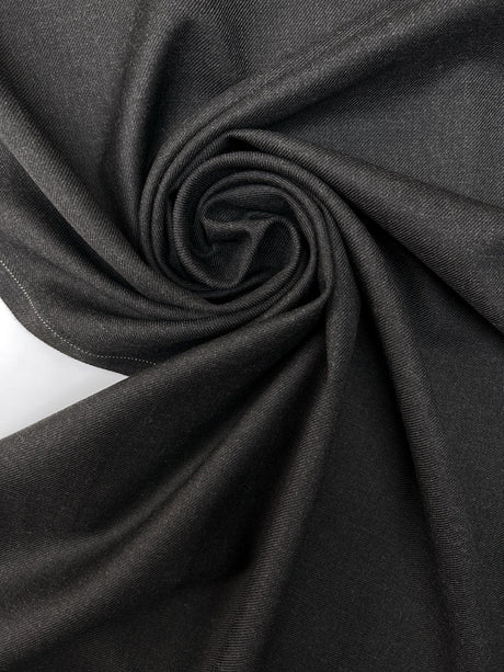 Wool Twill Suit Fabric Black