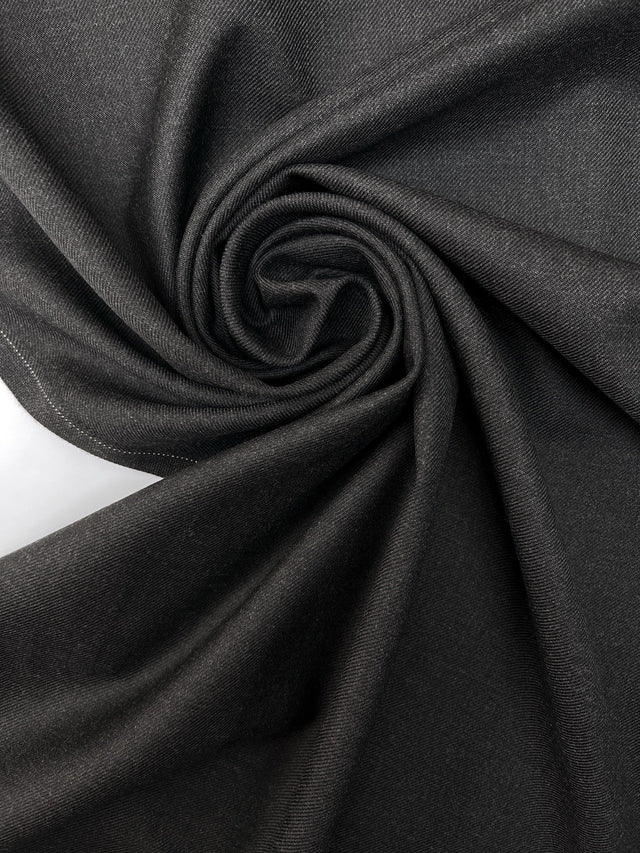 Wool Twill Suit Fabric Black