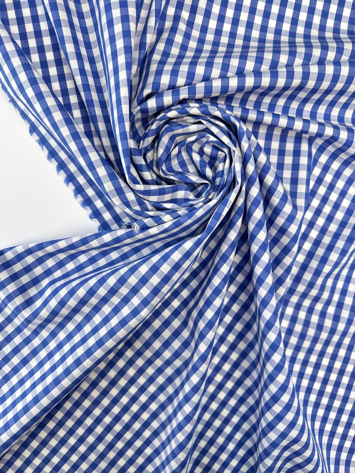 Cotton Poplin Checked Blue