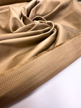 Cotton Viscose Fabric Brown Beige Stretch