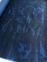 Cotton Corduroy Printed Blue Black