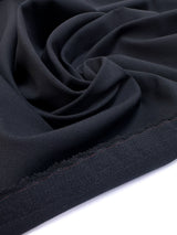 Black Cotton Polyester Elastane Woven