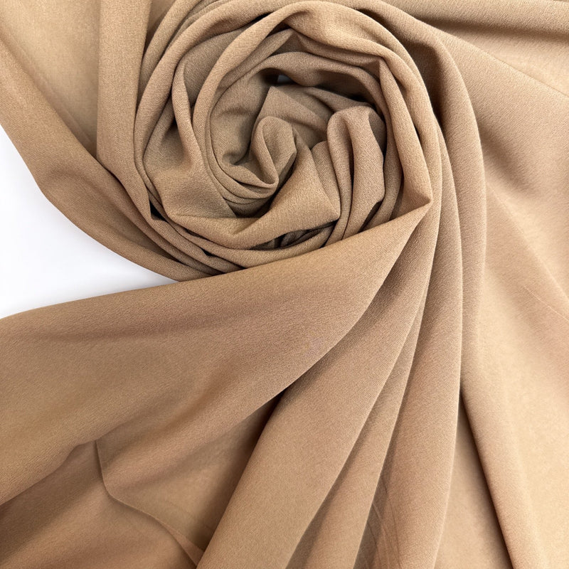 Silk Crepe Beige Fabric