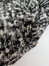 Cotton Tweed Lurex in Silver Black White