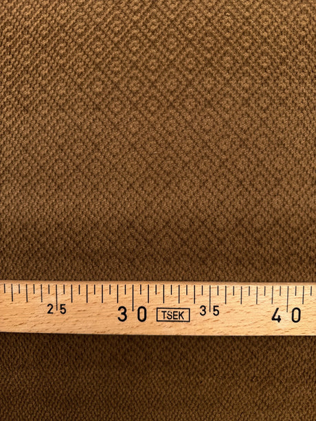 Italian Brown Geometric Cotton Jacquard Fabric