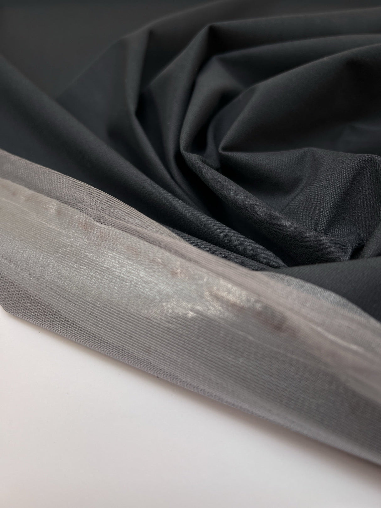 Virgin Wool Blend Woven Gray-Blue