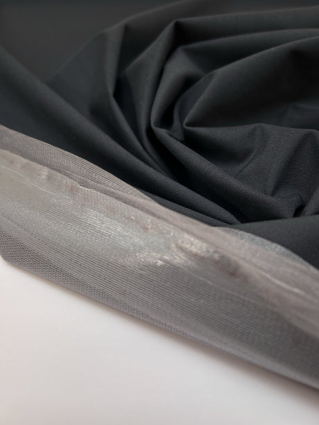 Virgin Wool Blend Woven Gray-Blue