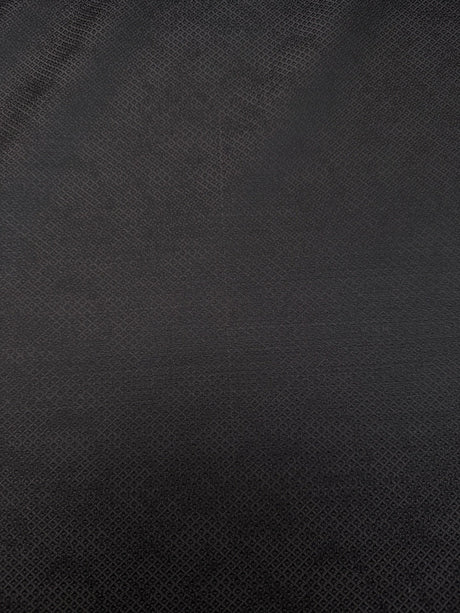Wool Silk Jacquard Fabric Gray Black
