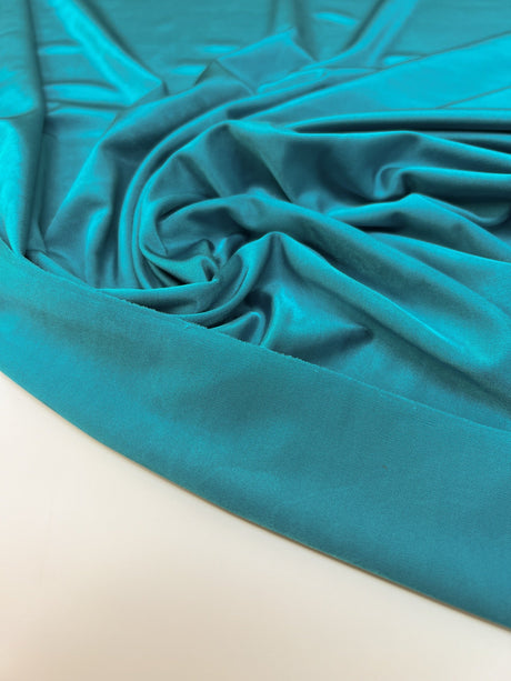 Viscose Knitted Fabric Blue Moiré