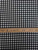 Cotton Flannel Checked Black White