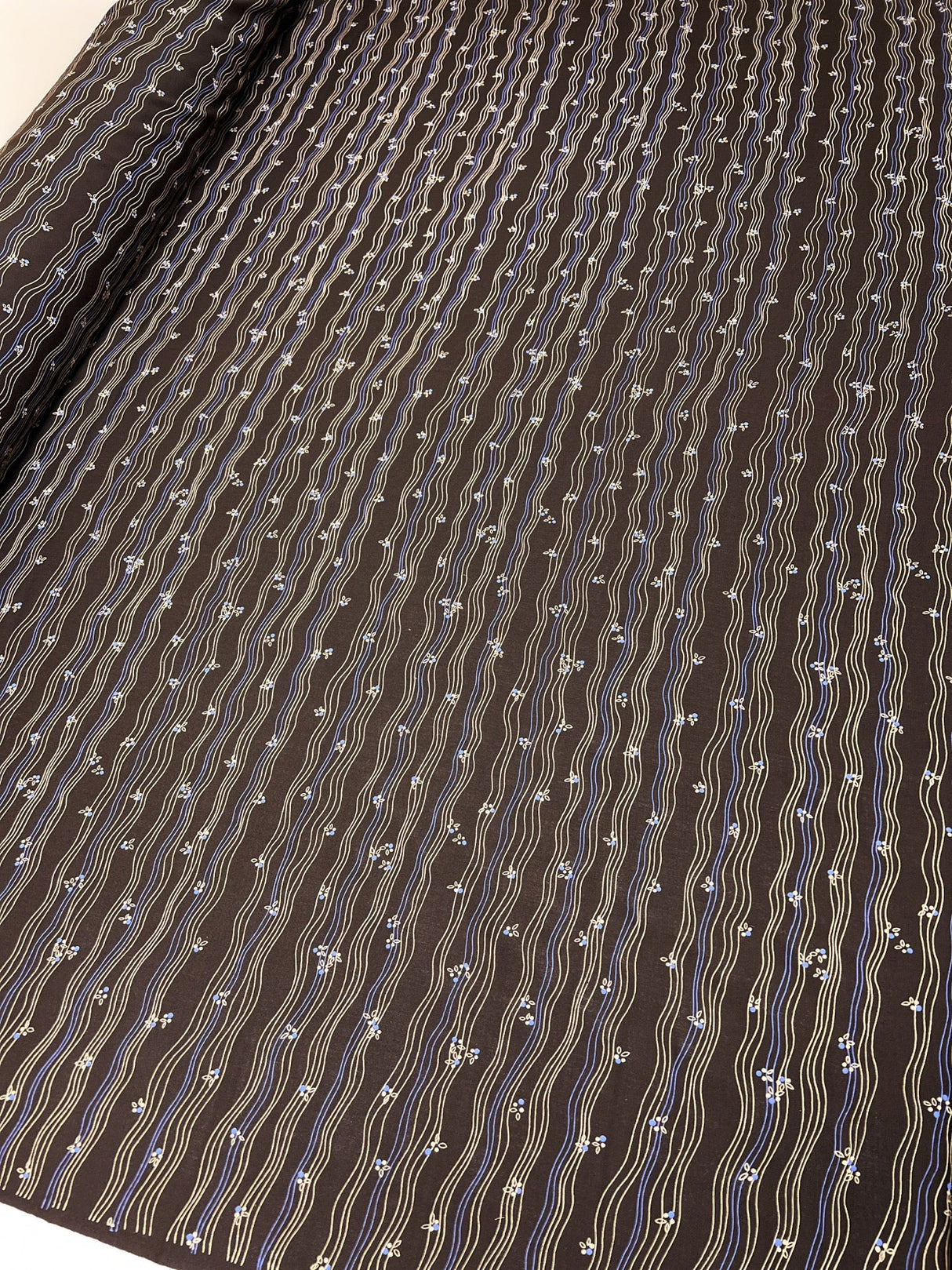 Printed Wool Striped Dress Fabric