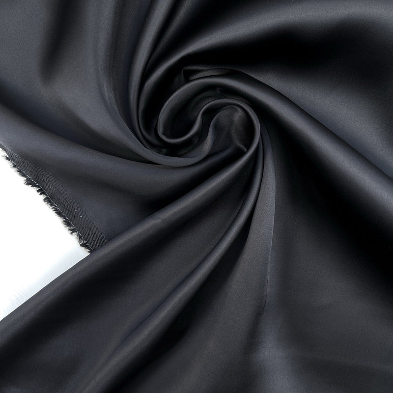 Black Satin Viscose Fabric