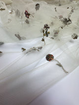 Floral Multicolour Polyamide Cotton Lurex Mesh
