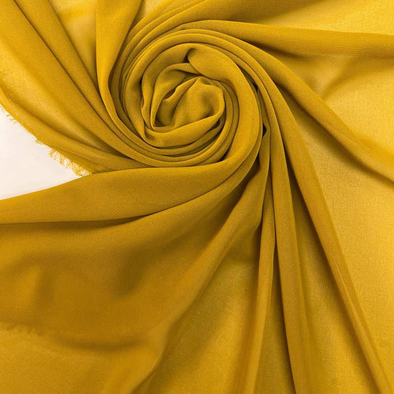 Polyester Crepe Yellow-Brown