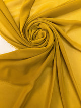 Yellow Polyester Crepe Fabric