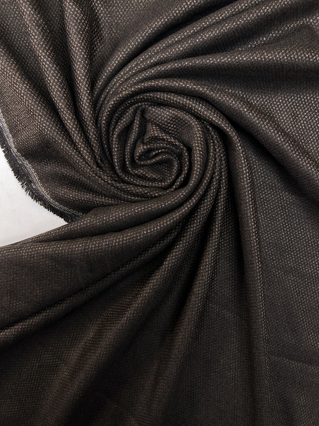 Jacquard Suit Fabric Brown Black