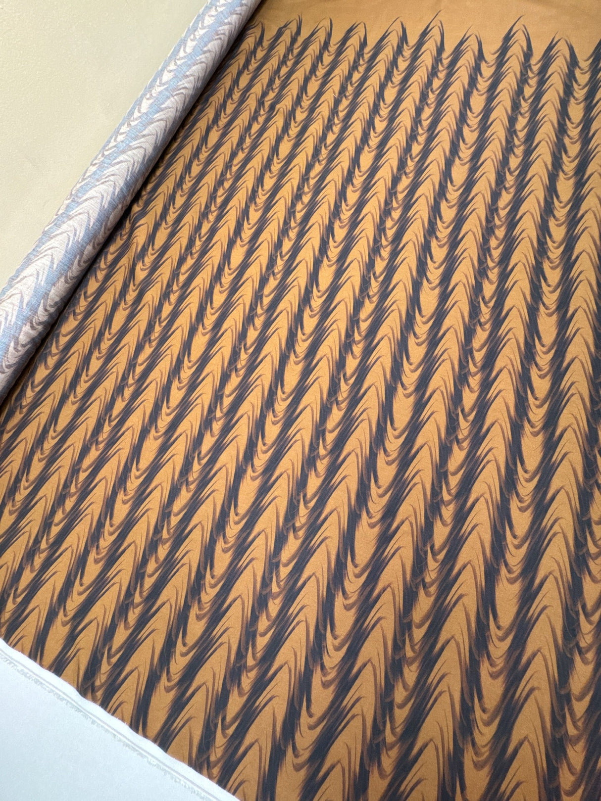 Viscose Woven Abstract Brown Black