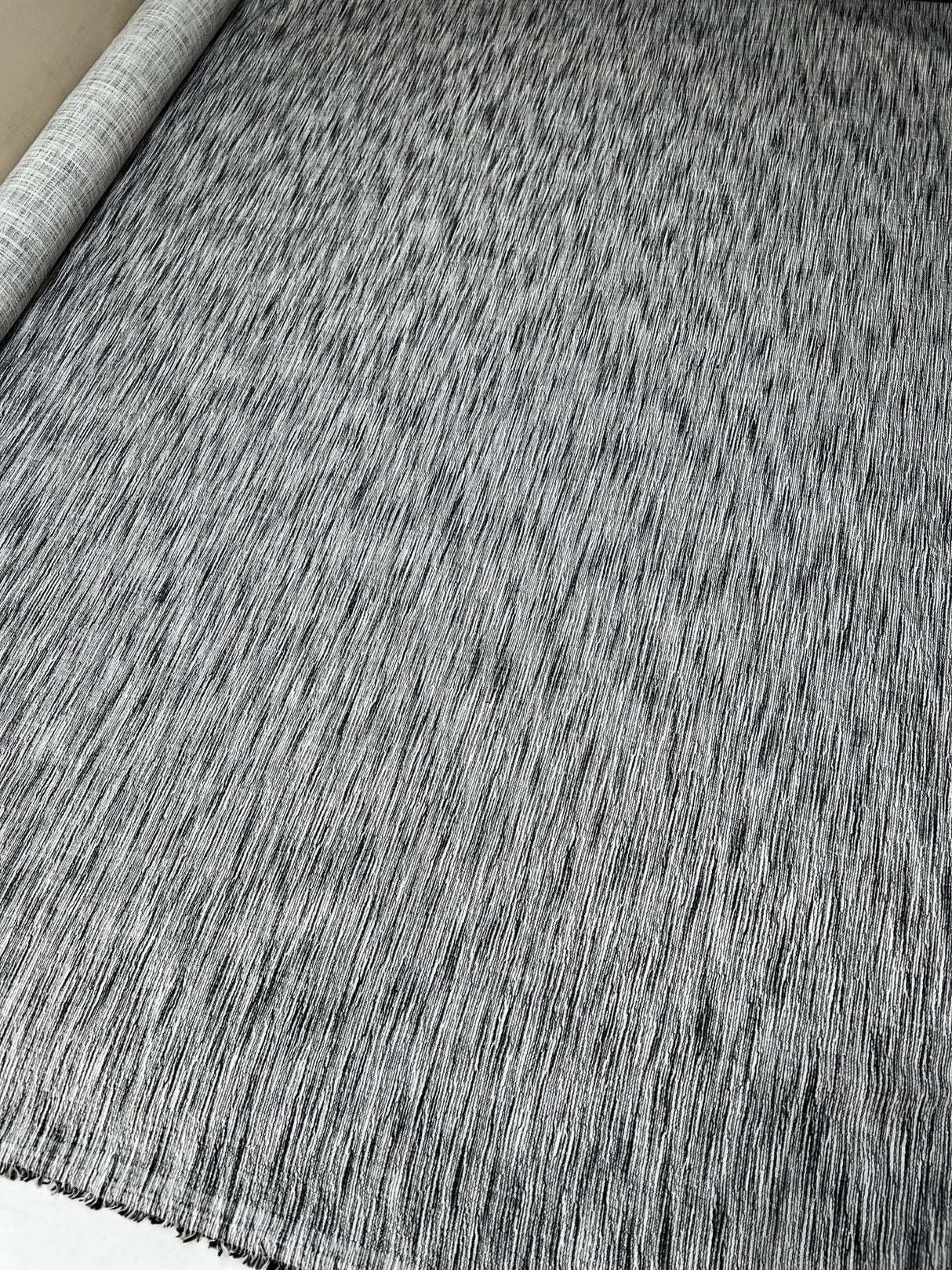 Cotton Flammé Blend Fabric White Green