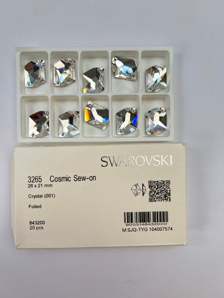 Silver Sewing Notions With Crystals
