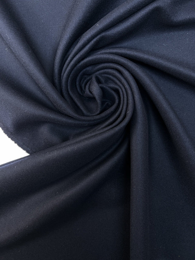 Blue Wool Tweed Fabric
