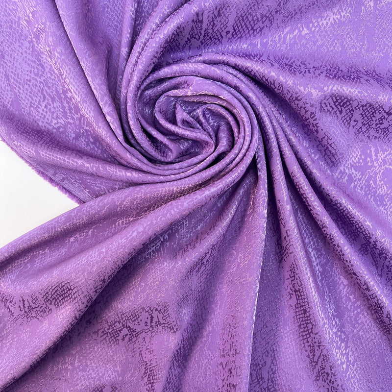 Purple Jacquard Stretch Fabric