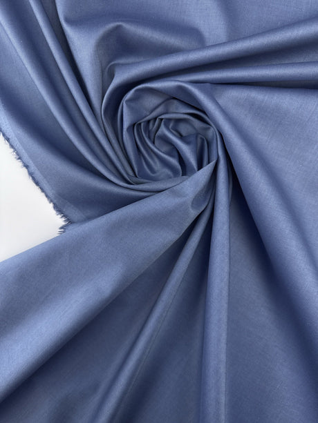 Cotton Twill Blue Shades Stretch Lightweight