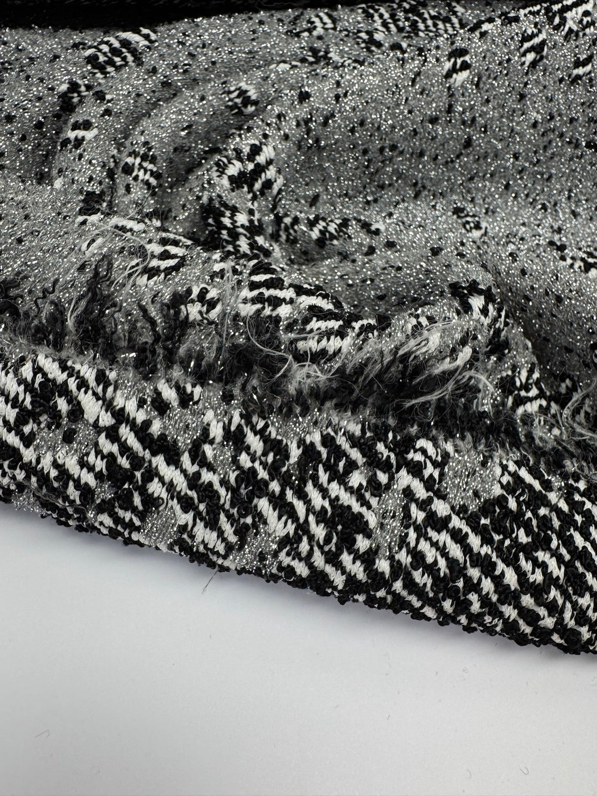 Cotton Lurex Tweed Gray