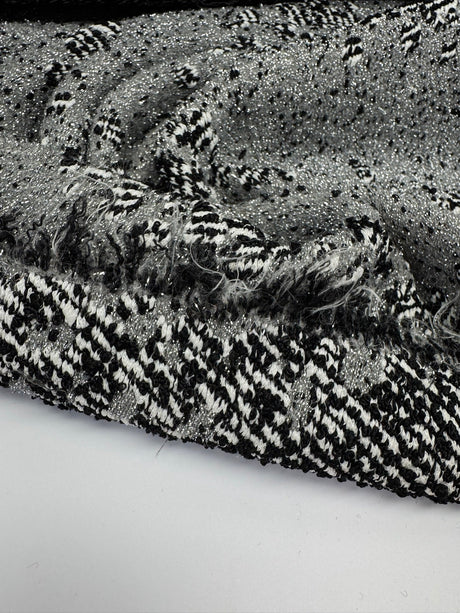 Cotton Lurex Tweed Gray