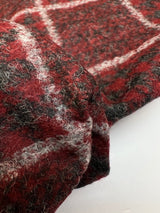 Wool Knitted Checked Fabric