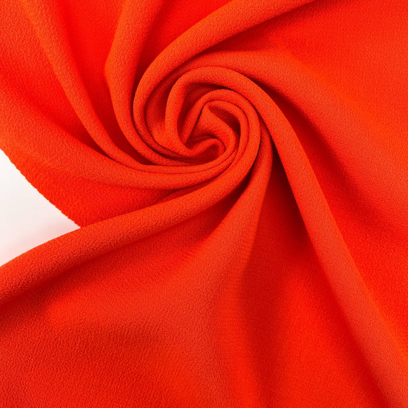 Wool Crepe Bonded Orange Shades Stretch