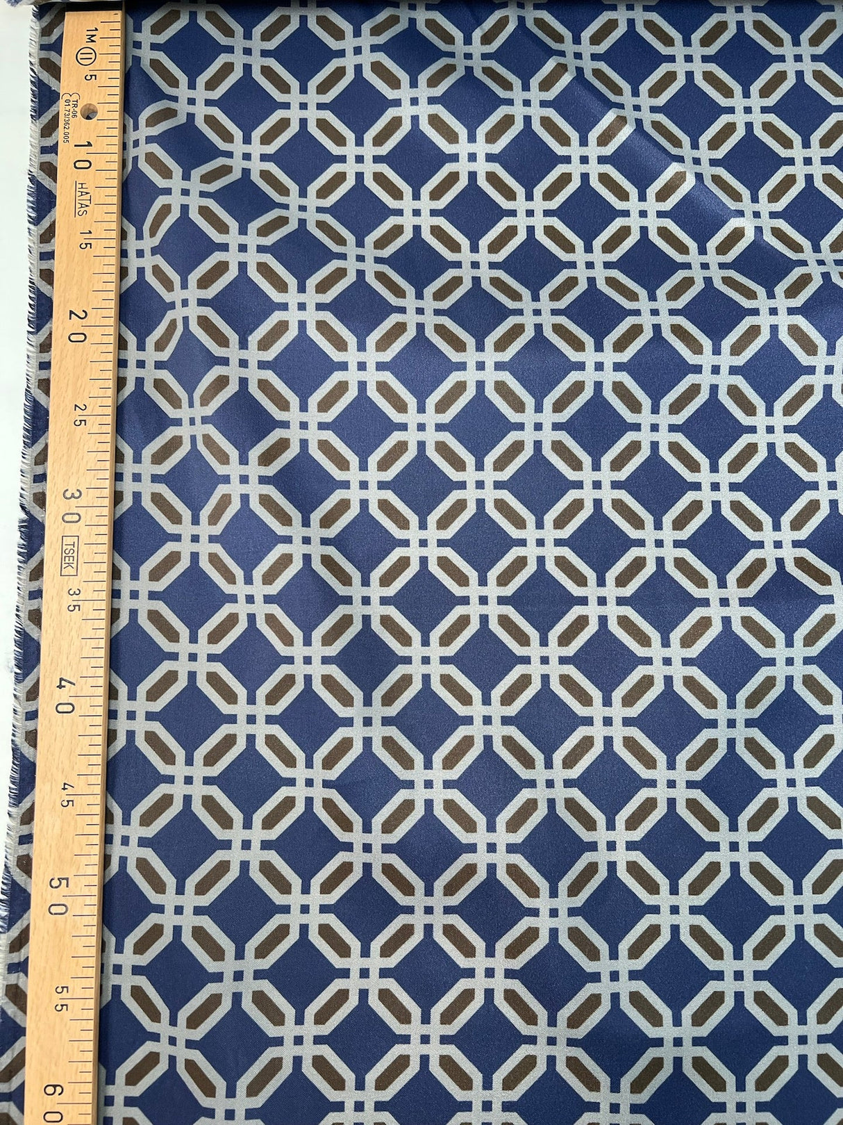 Polyamide Woven Geometric Print Blue